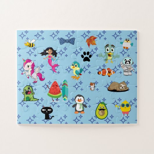 Cartoons sparren kinder cartoons legpuzzel (Horizontaal)