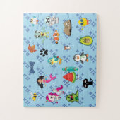 Cartoons sparren kinder cartoons legpuzzel (Verticaal)