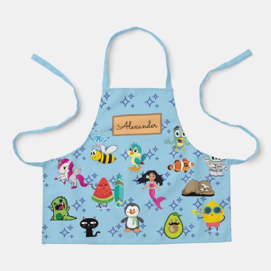 Cartoons sparren kinder cartoons schort (Voorkant)