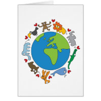 Cartoons van  van de wereld die van de vrede en li