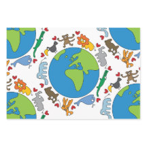 Cartoons van  van de wereld die van de vrede en li