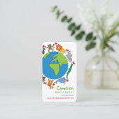 Cartoons van van de wereld die van de vrede en li visitekaartje (Staand voorkant)