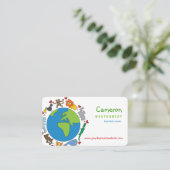 Cartoons van  van de wereld die van de vrede en li visitekaartje (Staand voorkant)