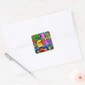 Cartoons Vierkante Sticker (Envelop)