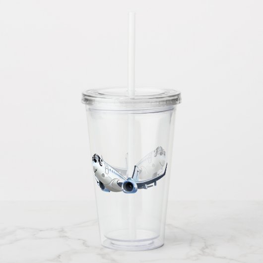 Cartoons vlak acryl drinkbeker (Voorkant)