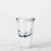 Cartoons vlak acryl drinkbeker (Achterkant)