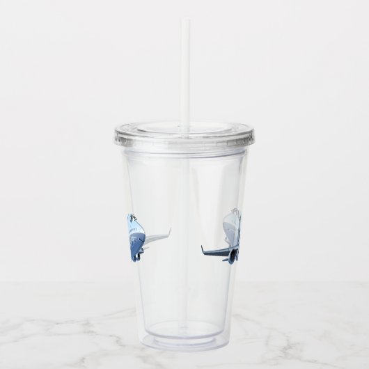 Cartoons vlak acryl drinkbeker (Rechts)