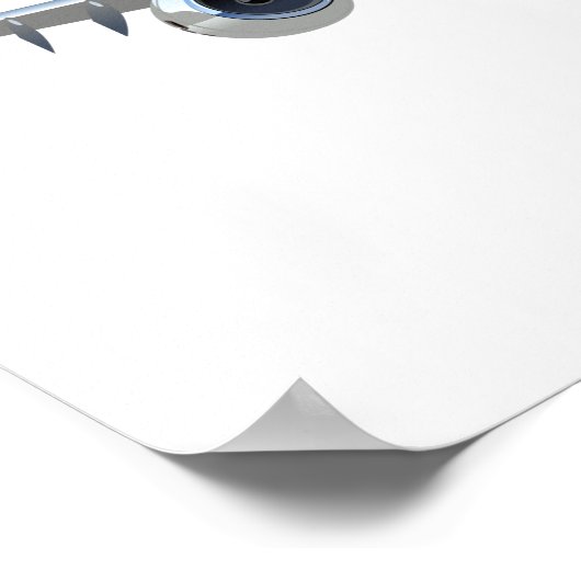 Cartoons vlak poster (Hoek)