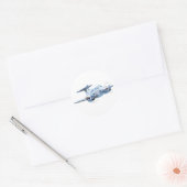 Cartoons vlak ronde sticker (Envelop)