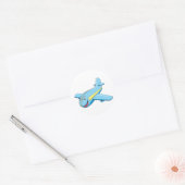 Cartoons vlak ronde sticker (Envelop)