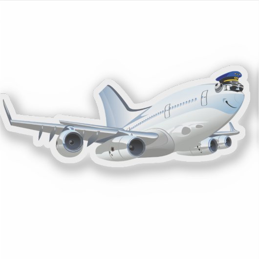 Cartoons vlak sticker (Voorkant)