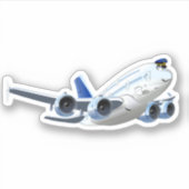 Cartoons vlak sticker (Voorkant)