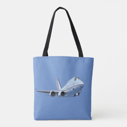Cartoons vlak tote bag (Achterkant)