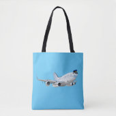Cartoons vlak tote bag (Voorkant)