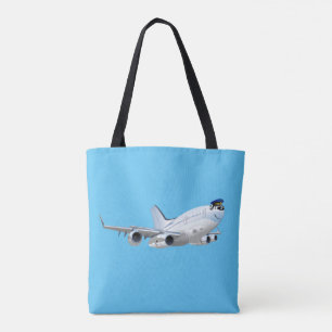 Cartoons vlak tote bag