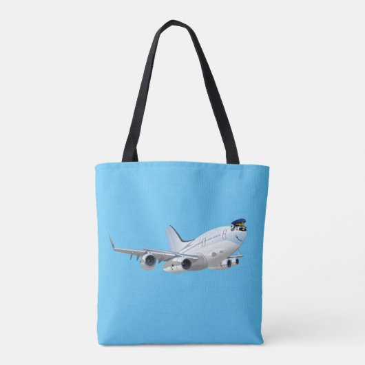 Cartoons vlak tote bag (Achterkant)