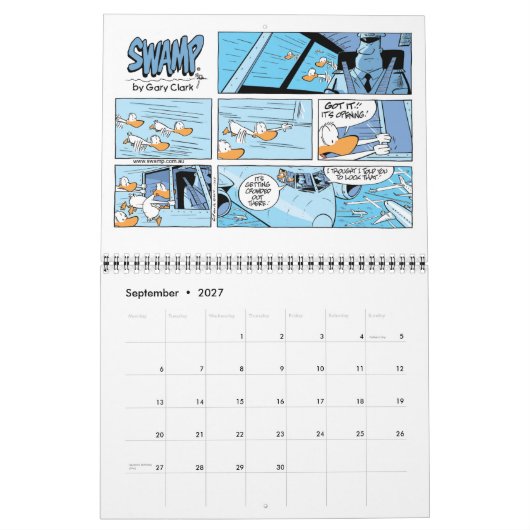 Cartoons voor de luchtvaart 12-maandalkalender kalender (Sep 2027)