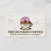Cartoons voor Donut- en koffiebeker Visitekaartje (Voorkant)