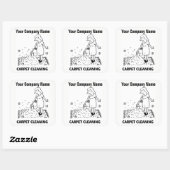 Cartoons voor het reinigen van tapijten vierkante sticker (Vel)