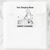 Cartoons voor het reinigen van tapijten vierkante sticker (Tas)