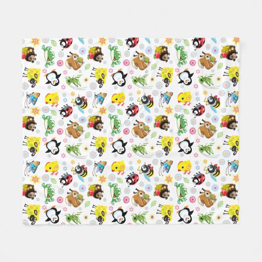 cartoons voor kinderen fleece deken (Voorkant (Horizontaal))