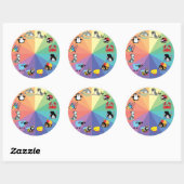 cartoons voor kinderen ronde sticker (Vel)