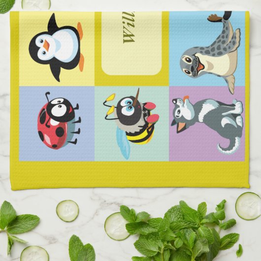 cartoons voor kinderen theedoek (Gevouwen)