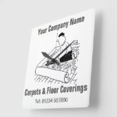 Cartoons voor vloerbedekking vierkante klok (Hoek)