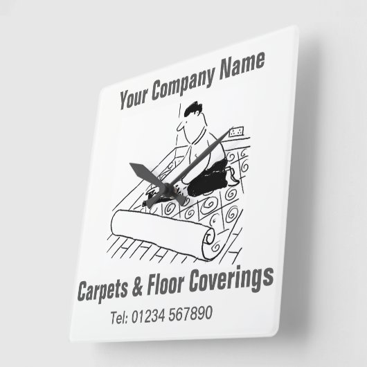 Cartoons voor vloerbedekking vierkante klok (Hoek)