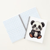 Cartoonsier illustratie van een panda notitieboek (Binnen)