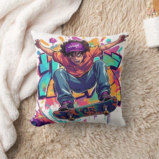 Cartoonskaters Kussen (Deken)