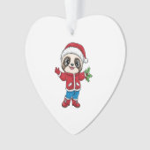 Cartoonsluiper met kerstversiering ornament (voorkant)