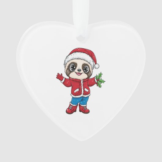 Cartoonsluiper met kerstversiering ornament (voorkant)