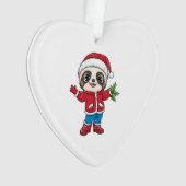 Cartoonsluiper met kerstversiering ornament (voorkant)