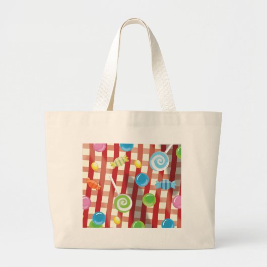 Cartoonsnoep Grote Tote Bag (Voorkant)