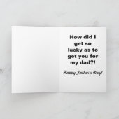 Cartoonsnorharige kat grappige Vaderdagkaart Kaart (Binnen)