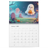 Cartoonstijl Halloween-kunst Kalender (Jan 2027)