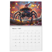 Cartoonstijl Halloween-kunst Kalender (Feb 2027)