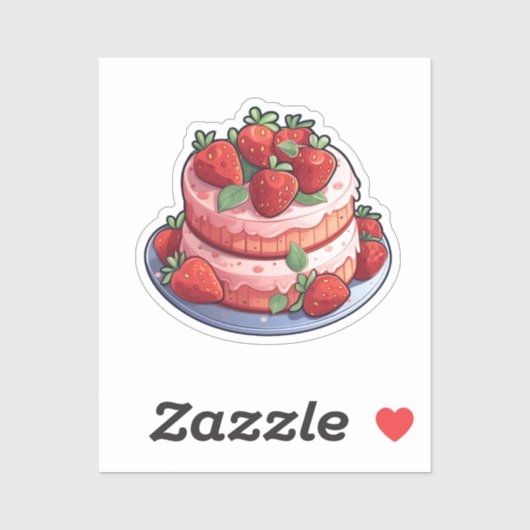 Cartoontaart Sticker (Vel)