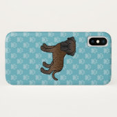 Cartoontekening van een gestreepte Engelse Mastiff Case-Mate iPhone Case (Achterkant (horizontaal))