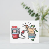 Cartoontekens met hoge gasprijzen briefkaart (Staand voorkant)