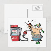 Cartoontekens met hoge gasprijzen briefkaart (Voorkant / Achterkant)