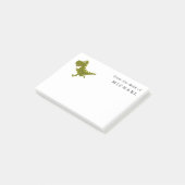 Cartoontje Grappige Dinosaur Jurair Post-It Notiti Post-it® Notes (Schuin)