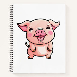 Cartoontje varken illustratie notitieboek