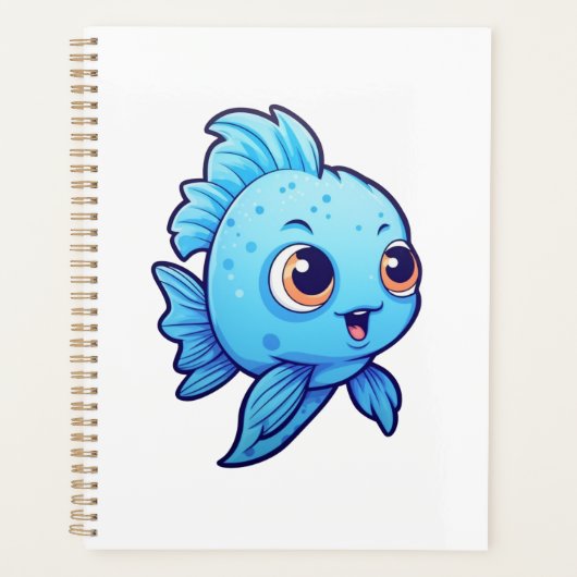 Cartoontje vis illustratie planner (Voorkant)