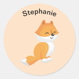 Cartoonvos Ronde Sticker