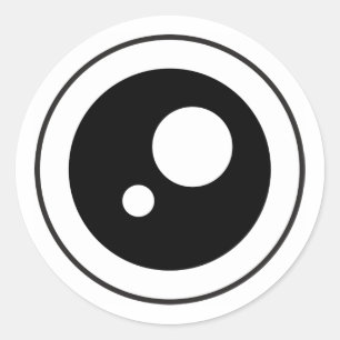 Cartoony Eye 01 Ronde Sticker