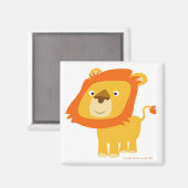 Cartoony leeuwenmagneet magneet (Voorkant / Achterkant)