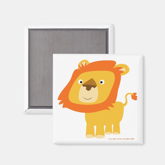 Cartoony leeuwenmagneet magneet (Voorkant / Achterkant)