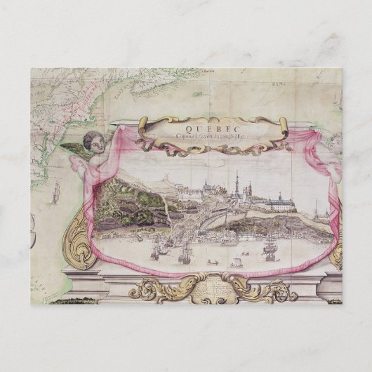Cartouche van Quebec Briefkaart (Voorkant)
